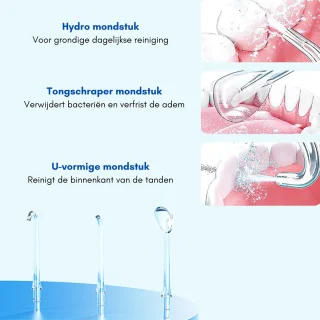 HAIDU Elektrische Tandenborstel en Pro Flow Waterflosser Zwart