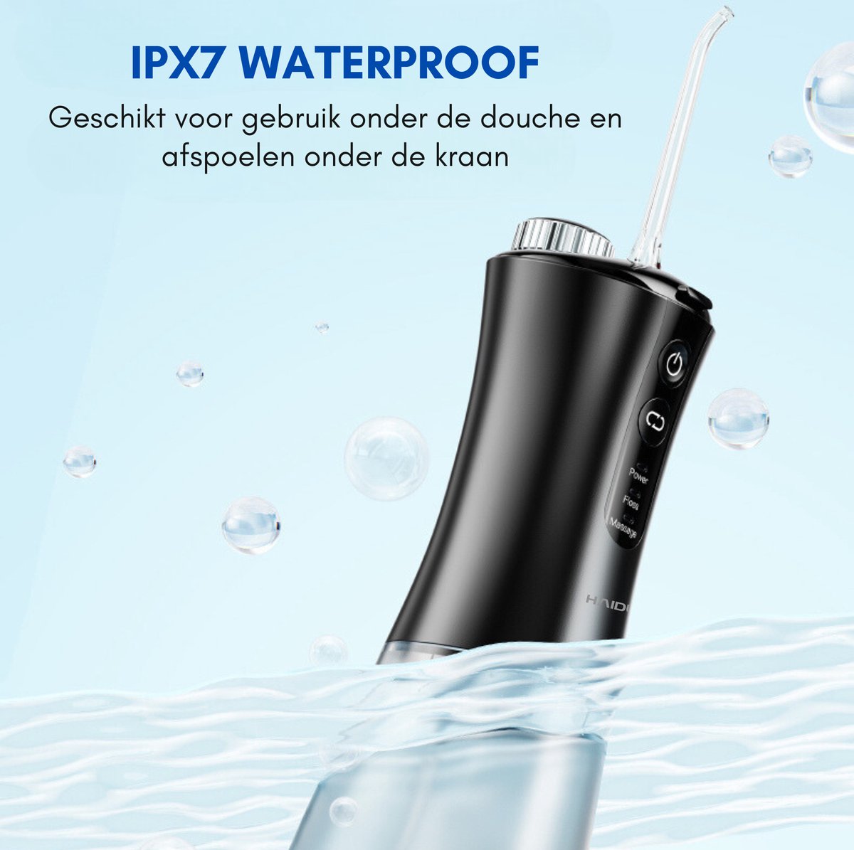 HAIDU Elektrische Tandenborstel en Waterflosser Set Zwart