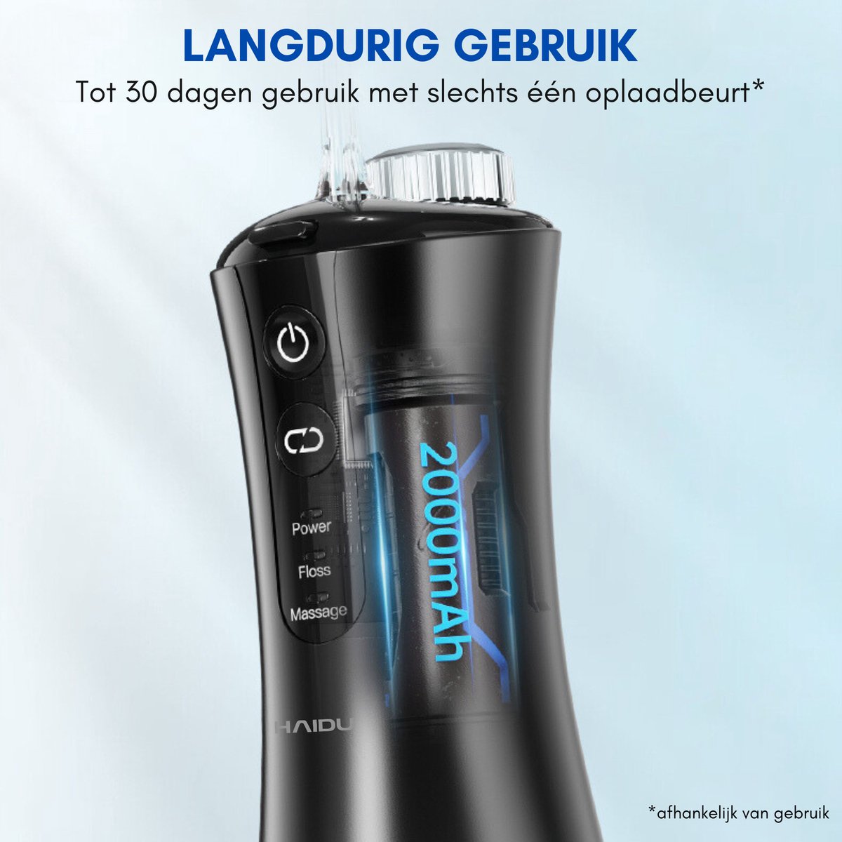 HAIDU Elektrische Tandenborstel en Waterflosser Set Zwart