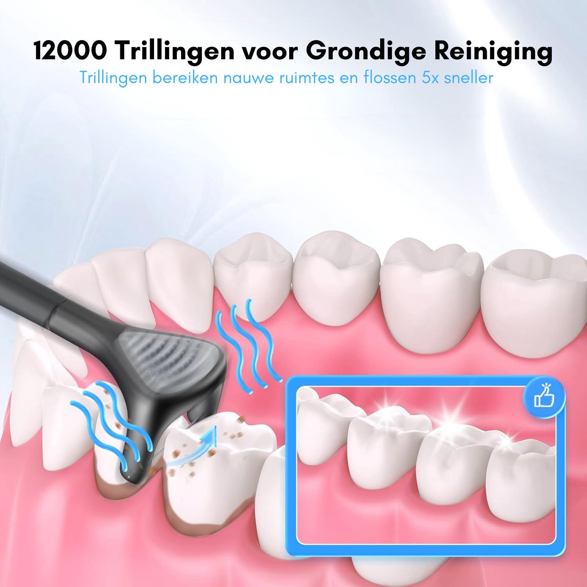 HAIDU Elektrische Tandenborstel en Waterflosser Set Zwart
