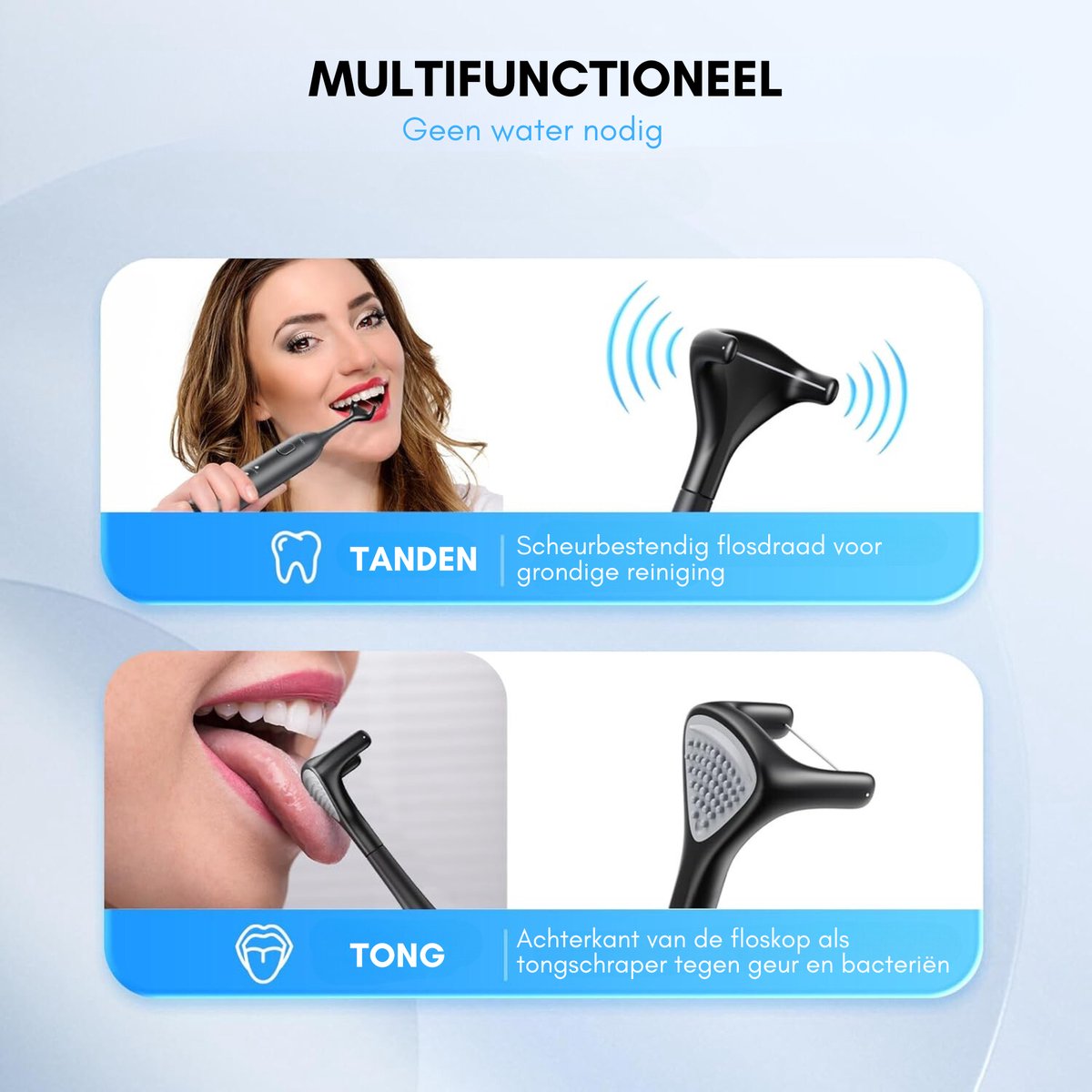 HAIDU Elektrische Tandenborstel en Waterflosser Set Zwart