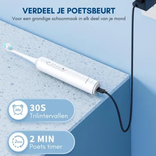HAIDU Premium Plus 3-in-1 Elektrische Tandenborstel Wit