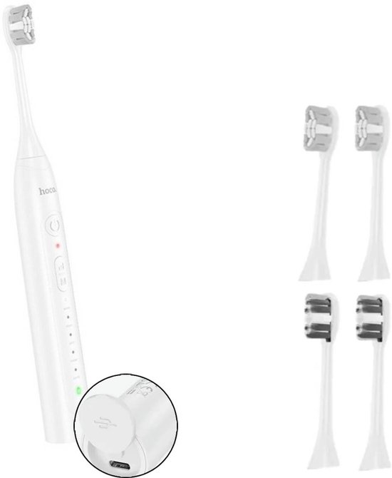 Hoco Elektrische Tandenborstel Wit USB-C Oplaadbaar