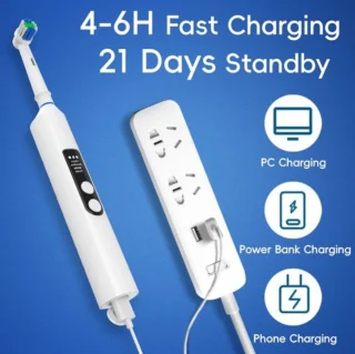 Intelligente Elektrische Tandenborstel Met 4 Modi Rotatieborstel Oplaadbaar Compatible Oral-B