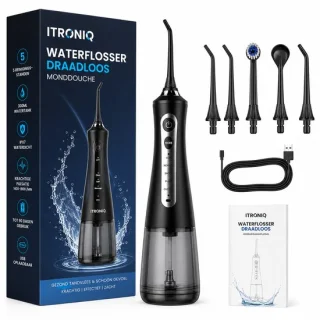 Itroniq 2-in-1 elektrische tandenborstel en waterflosser, zwart