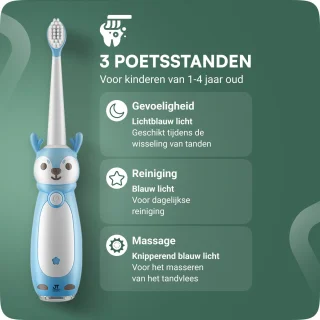 JT Products Sonische Elektrische Baby Tandenborstel Blauw 1-4 Jaar