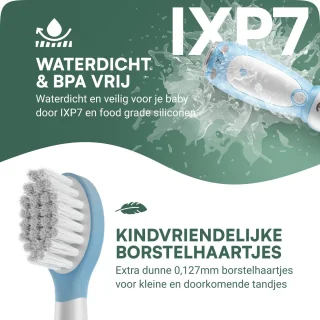 JT Products Sonische Elektrische Baby Tandenborstel Blauw 1-4 Jaar
