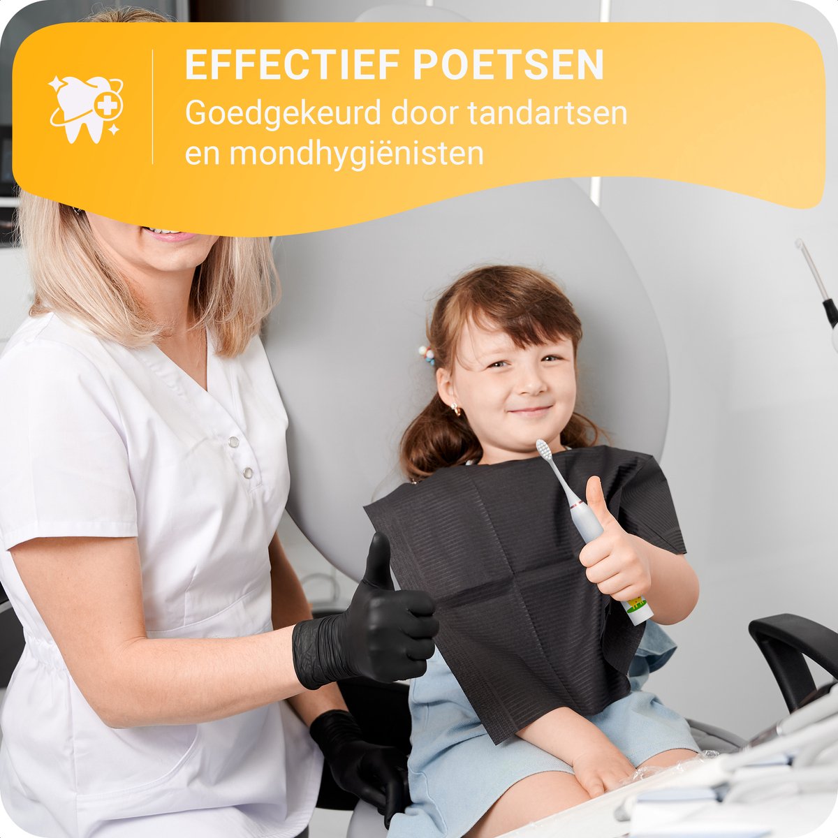 JT Products Sonische Elektrische Baby Tandenborstel Wit Giraffe