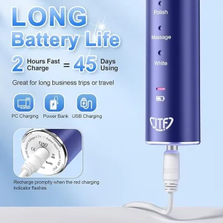 JTF Sonic J40 elektrische tandenborstel Blauw