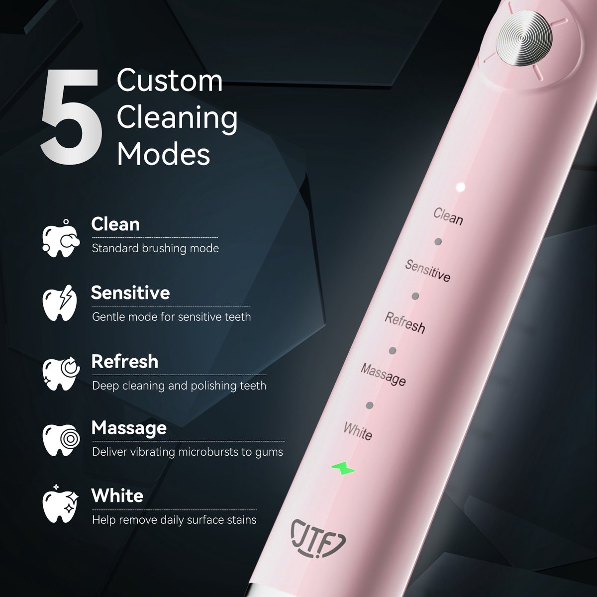 Wat vinden we goed aan de JTF Sonic P200 elektrische tandenborstel roze