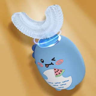 Kinder Tandenborstel - Elektrische Tandenborstel U-Borstel - Tandgezondheid Bevorderen - 3 Reinigingsmodi - 2-6 Jaar - Blauw