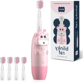 Kindertandenborstel - Baby tandenborstel - Tanden poetsen - Met lichtshow - 4 x 3 x 17 cm - Roze