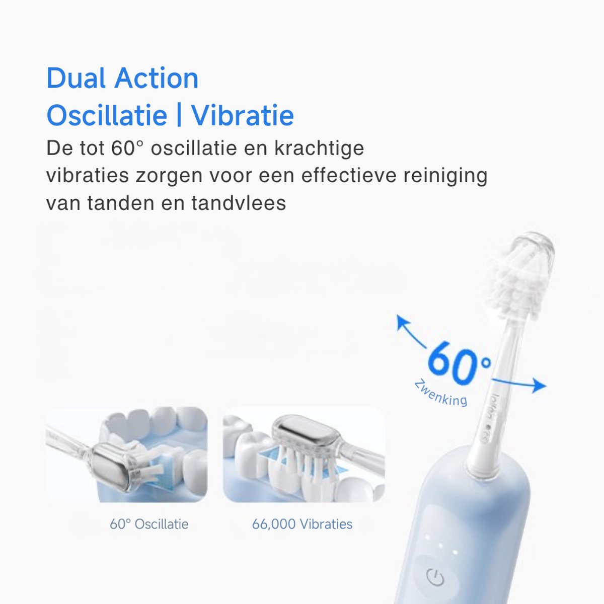 Laifen Wave Elektrische tandenborstel Aluminium met opzetborstels