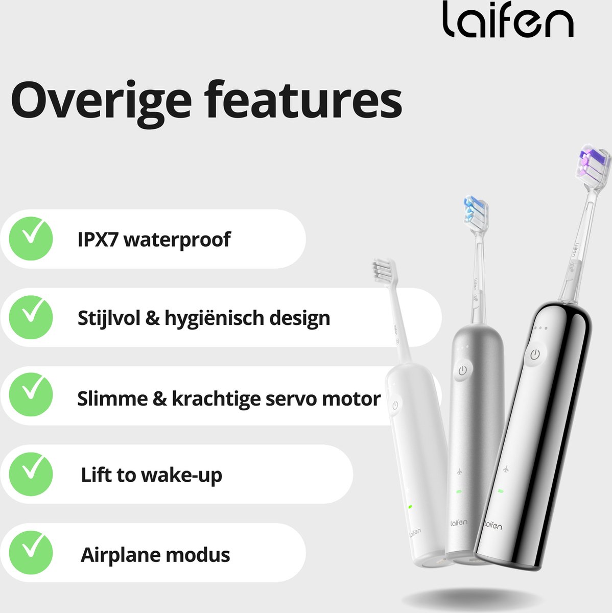 Laifen Wave Elektrische Tandenborstel Kunststof