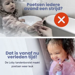 LoBy® Premium Elektrische Baby Tandenborstel Roze 0-4 Jaar