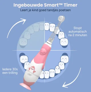 LoBy® Premium Elektrische Baby Tandenborstel Roze 0-4 Jaar