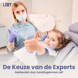 LoBy® Premium Elektrische Baby Tandenborstel Roze 0-4 Jaar