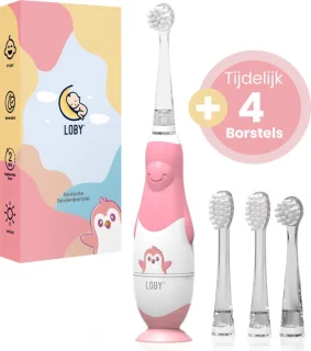 LoBy® Premium Elektrische Baby Tandenborstel Roze 0-4 Jaar
