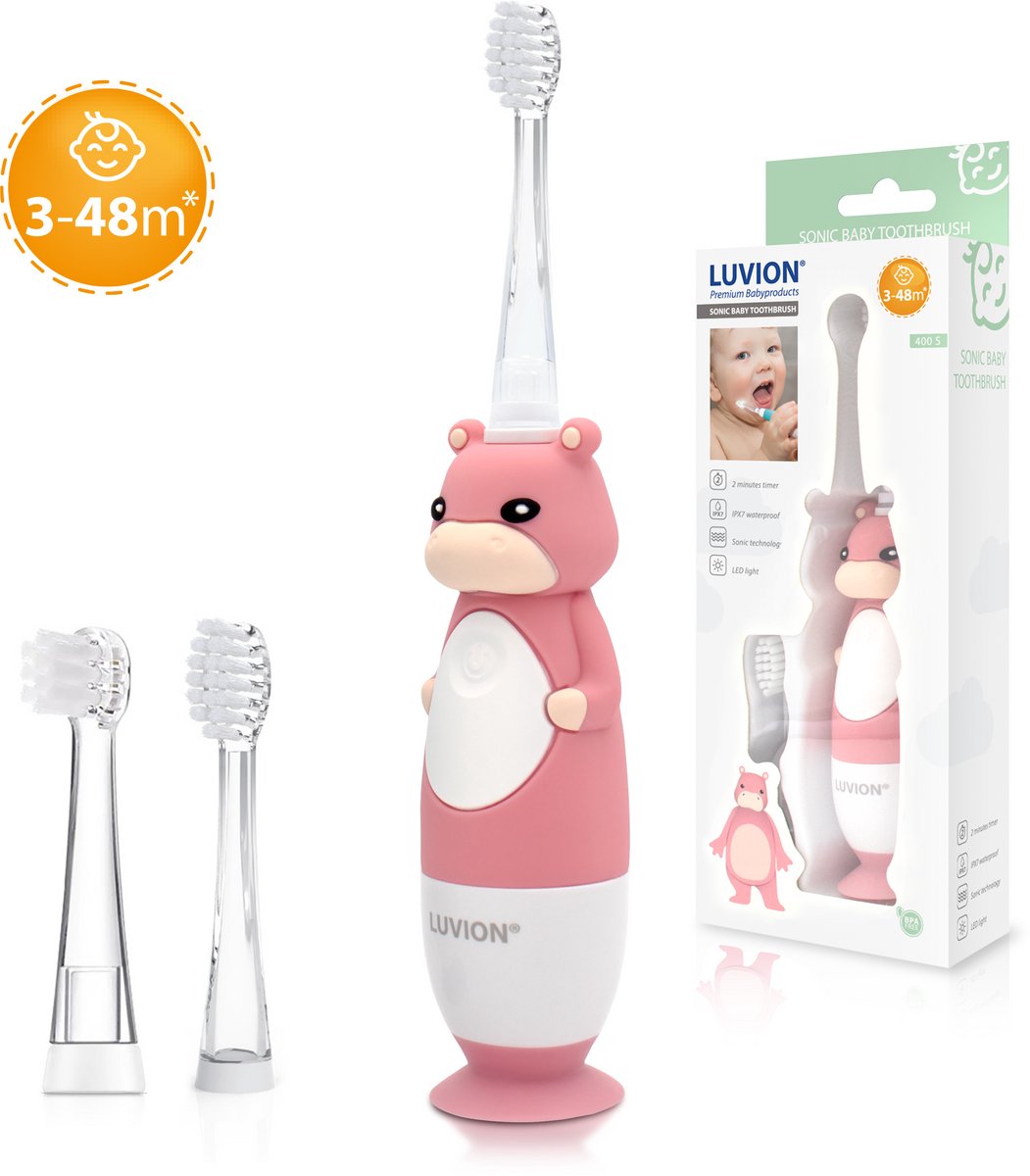De LUVION 400S Hippo elektrische tandenborstel baby 0-4 jaar in één oogopslag