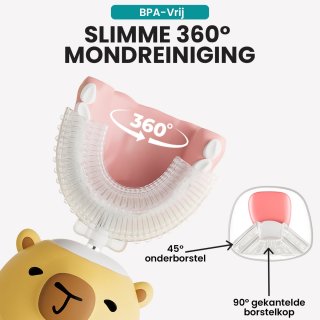 Wat vinden we goed aan de Mamosta® Capybara Smartbrush Elektrische U-vormige Tandenborstel voor Kinderen