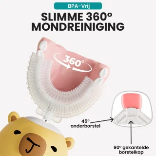 Mamosta® Capybara Smartbrush Elektrische U-vormige Tandenborstel voor Kinderen