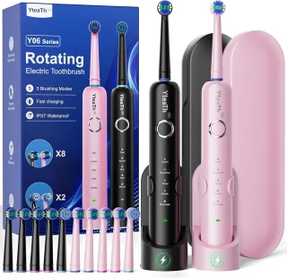 De Merkloos Elektrische Roterende Tandenborstel 2 Stuks in één oogopslag