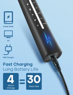Merkloos Elektrische roterende tandenborstel - Wit