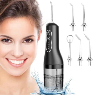 Monddouche draadloos waterflosser zwart