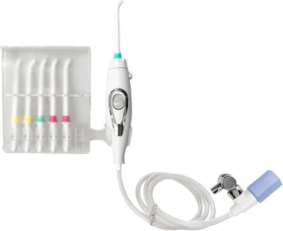 Monddouche waterflosser kraanaangedreven met 6 sproeiers wit