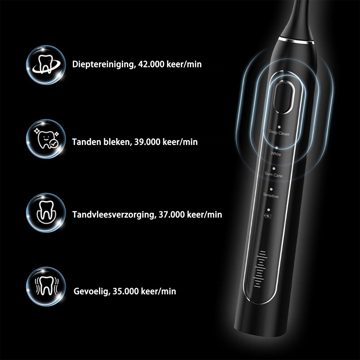 NAXSIR Elektrische Tandenborstel Volwassenen Sonisch
