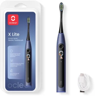 Oclean X Lite elektrische sonische tandenborstel in donkerblauw