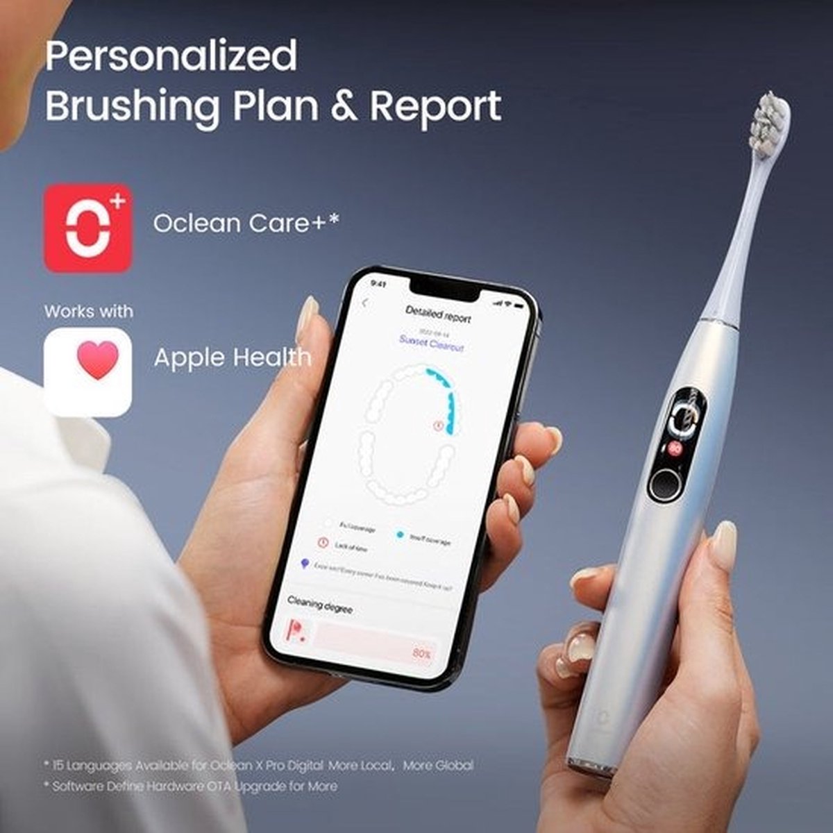 Oclean X Pro Srebrny