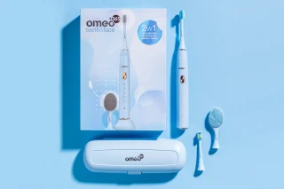 OMEO Classic Black & Teeth&Face Blue - Sonische tandenborstelset