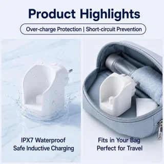 Oplader voor elektrische tandenborstel Oral B, EU-stekker (zwart)