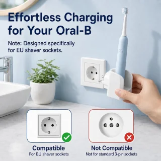 Oplader voor Oral B elektrische tandenborstel, zwart