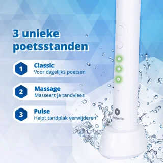 Optismile Elektrische Tandenborstel Wit 2x Opzetborstels