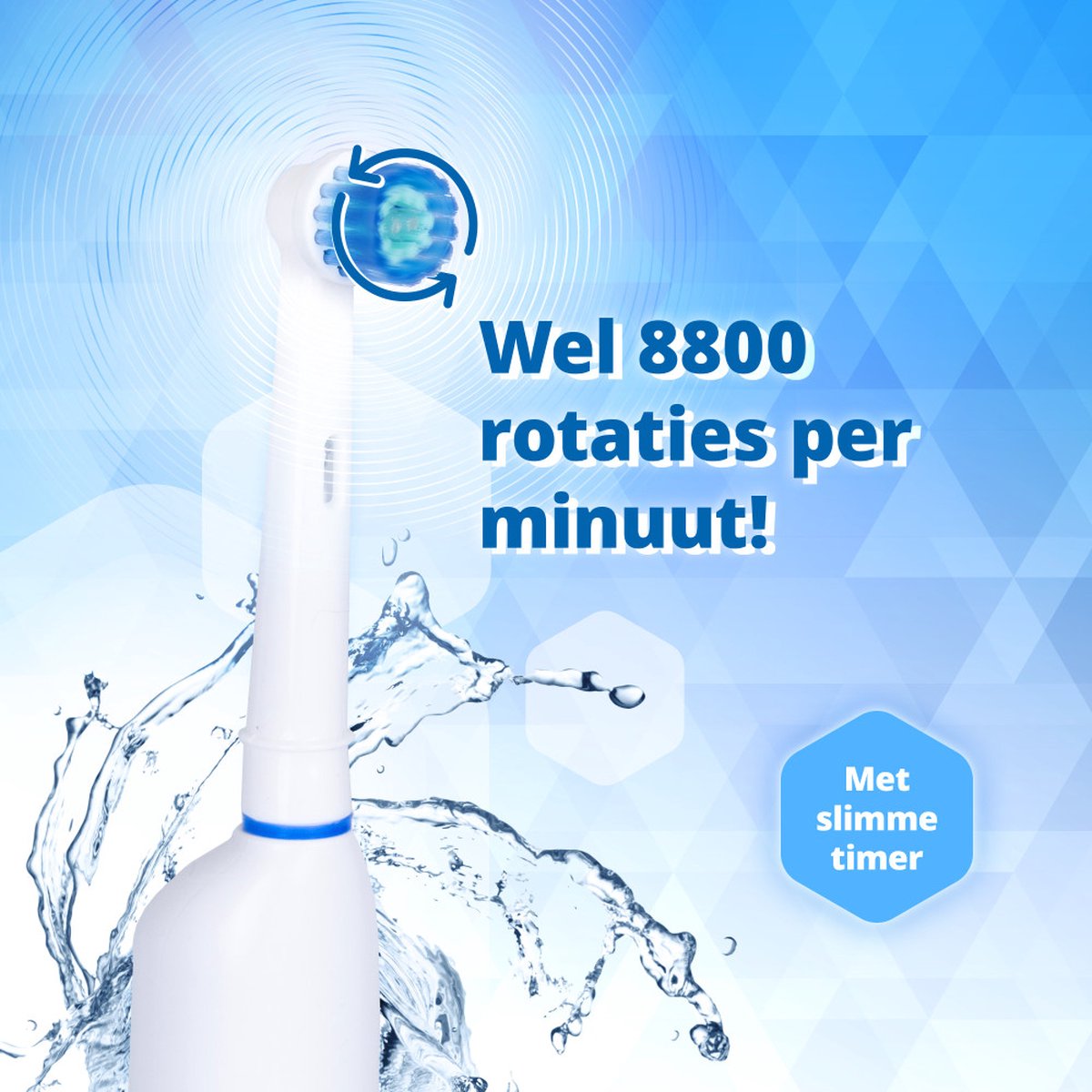 Optismile Elektrische Tandenborstel Wit 2x Opzetborstels