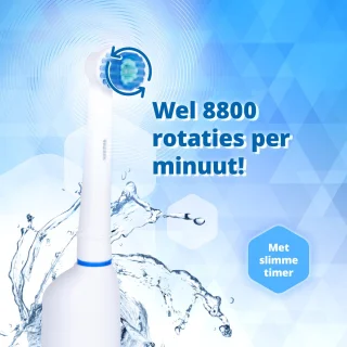 Optismile Elektrische Tandenborstel Wit 2x Opzetborstels