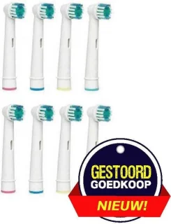 Opzetborstels 8 stuks wit