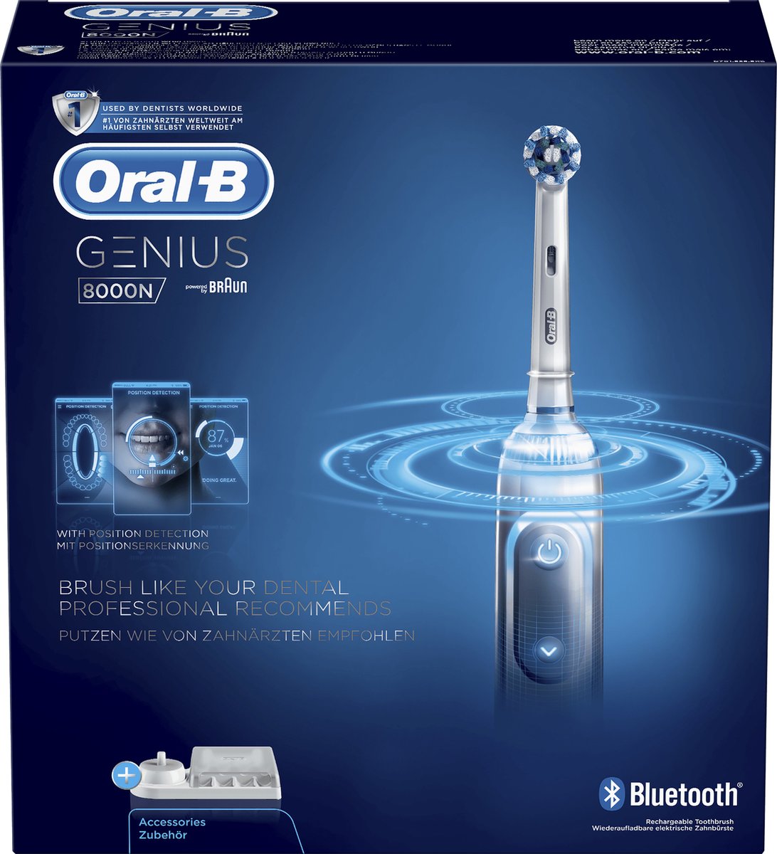 Oral-B Genius 8000N Elektrische Tandenborstel Wit