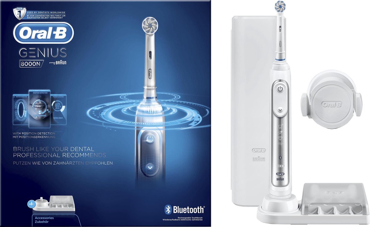 Oral-B Genius 8000N Elektrische Tandenborstel Wit