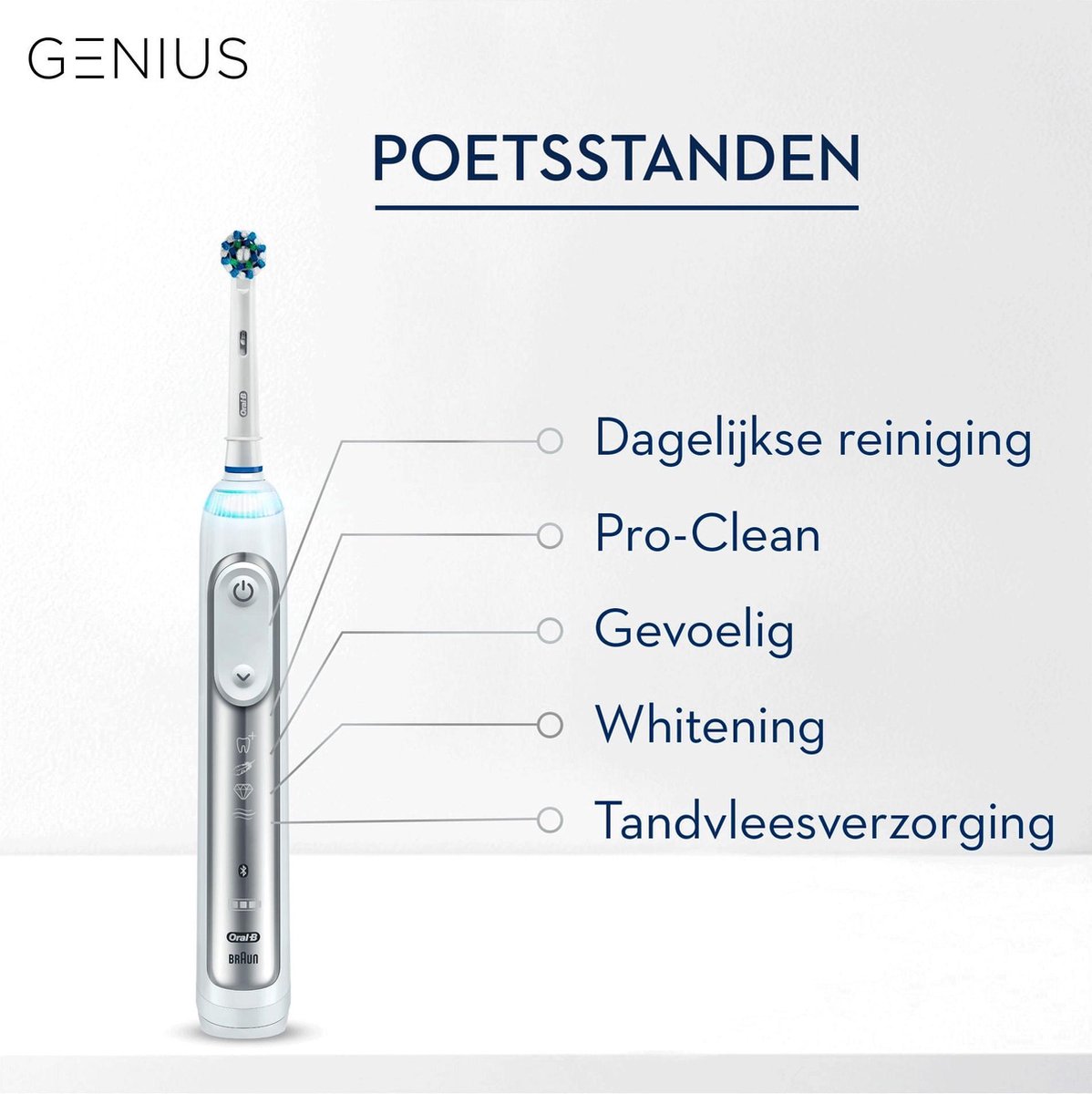 Oral-B Genius 8000N Elektrische Tandenborstel Wit