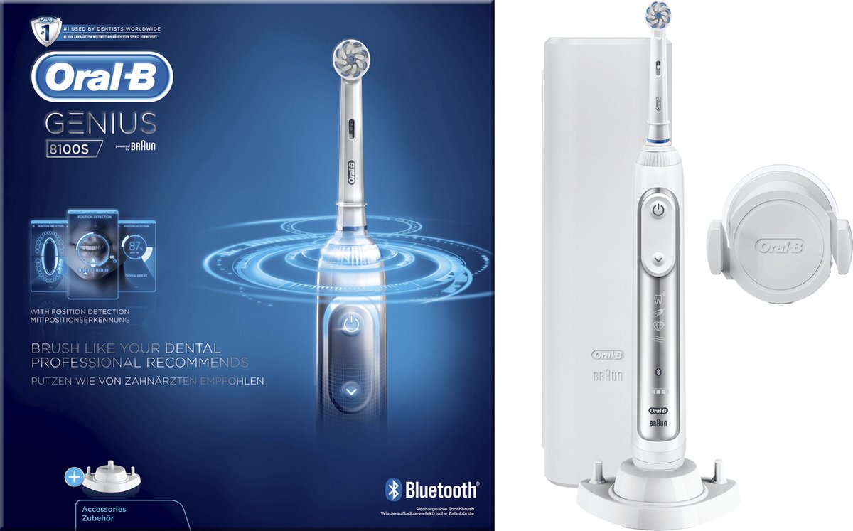 Oral-B Genius 8100S Elektrische Tandenborstel Zilver
