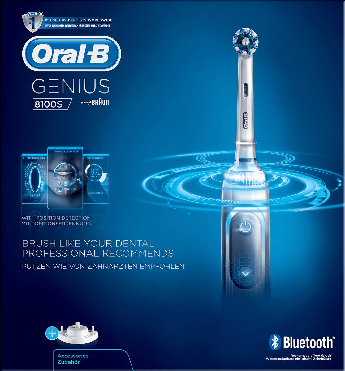Oral-B Genius 8100S Elektrische Tandenborstel Zilver