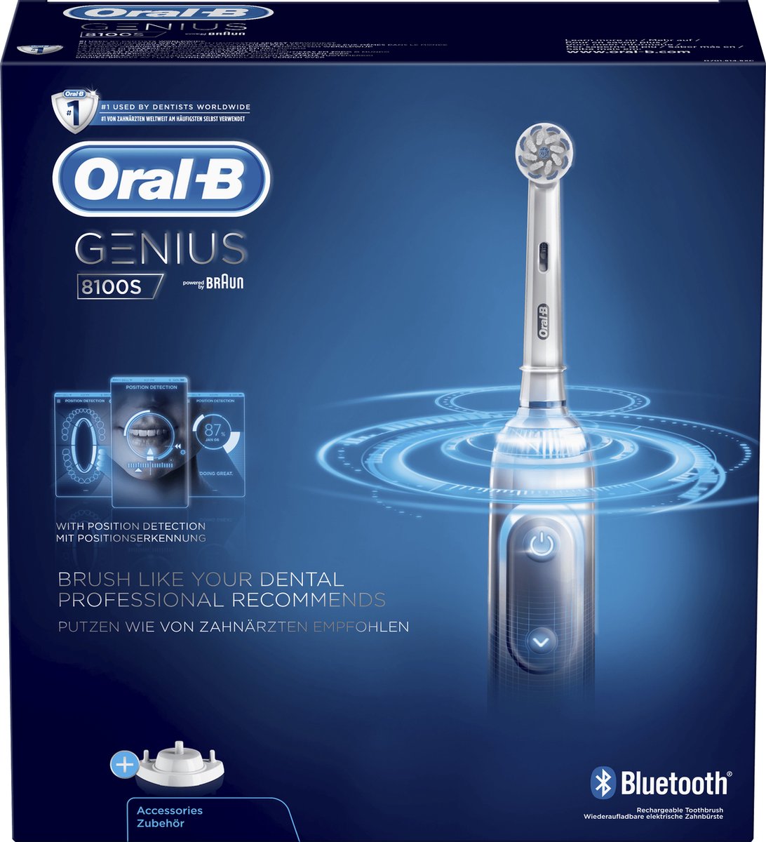 Oral-B Genius 8100S Elektrische Tandenborstel Zilver