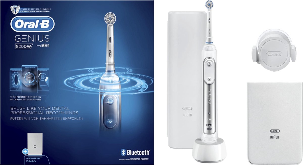 Oral-B Genius 8200W Elektrische Tandenborstel Zilver