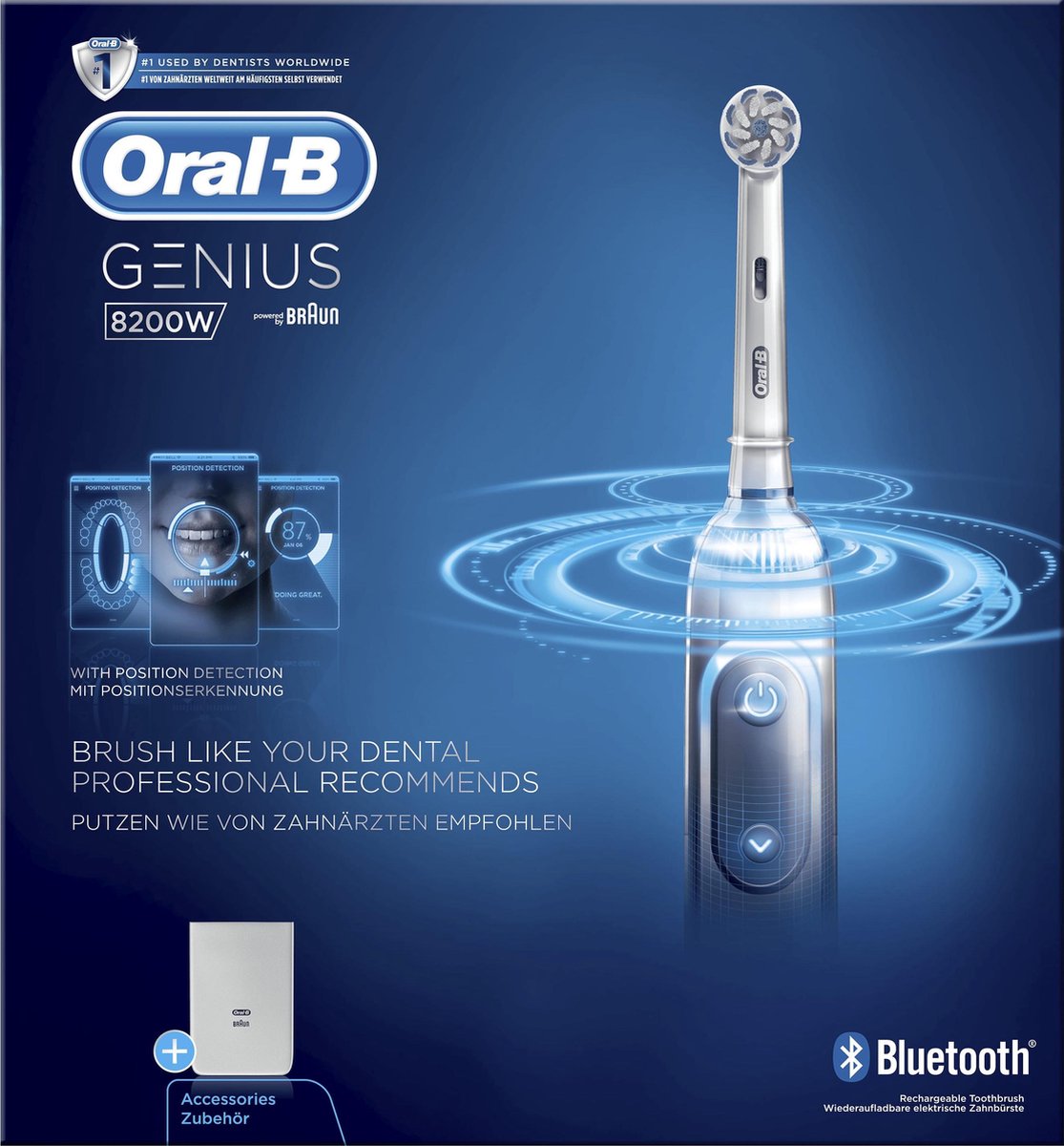 Oral-B Genius 8200W Elektrische Tandenborstel Zilver