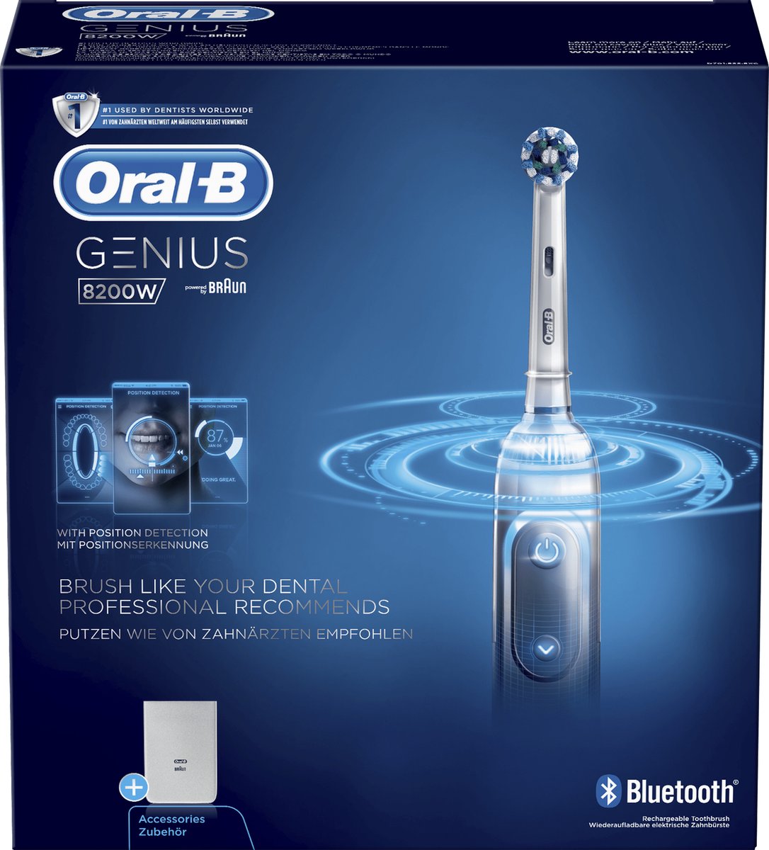 Oral-B Genius 8200W Elektrische Tandenborstel Zilver