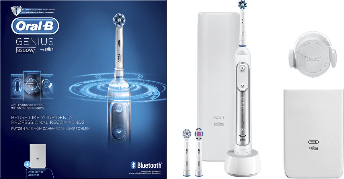 Oral-B Genius 8200W Elektrische Tandenborstel Zilver