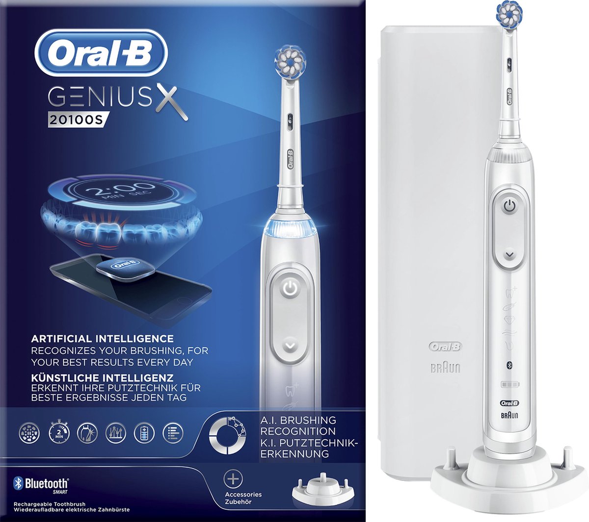 Oral-B Genius X 20100S Elektrische Tandenborstel Wit